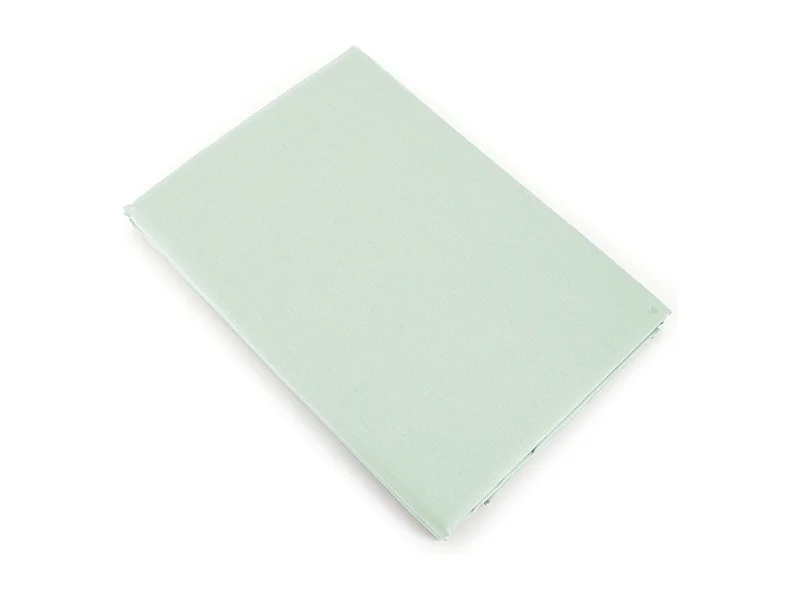 Drap plat uni 270x310 cm coton ALTO vert fleur d'amandier