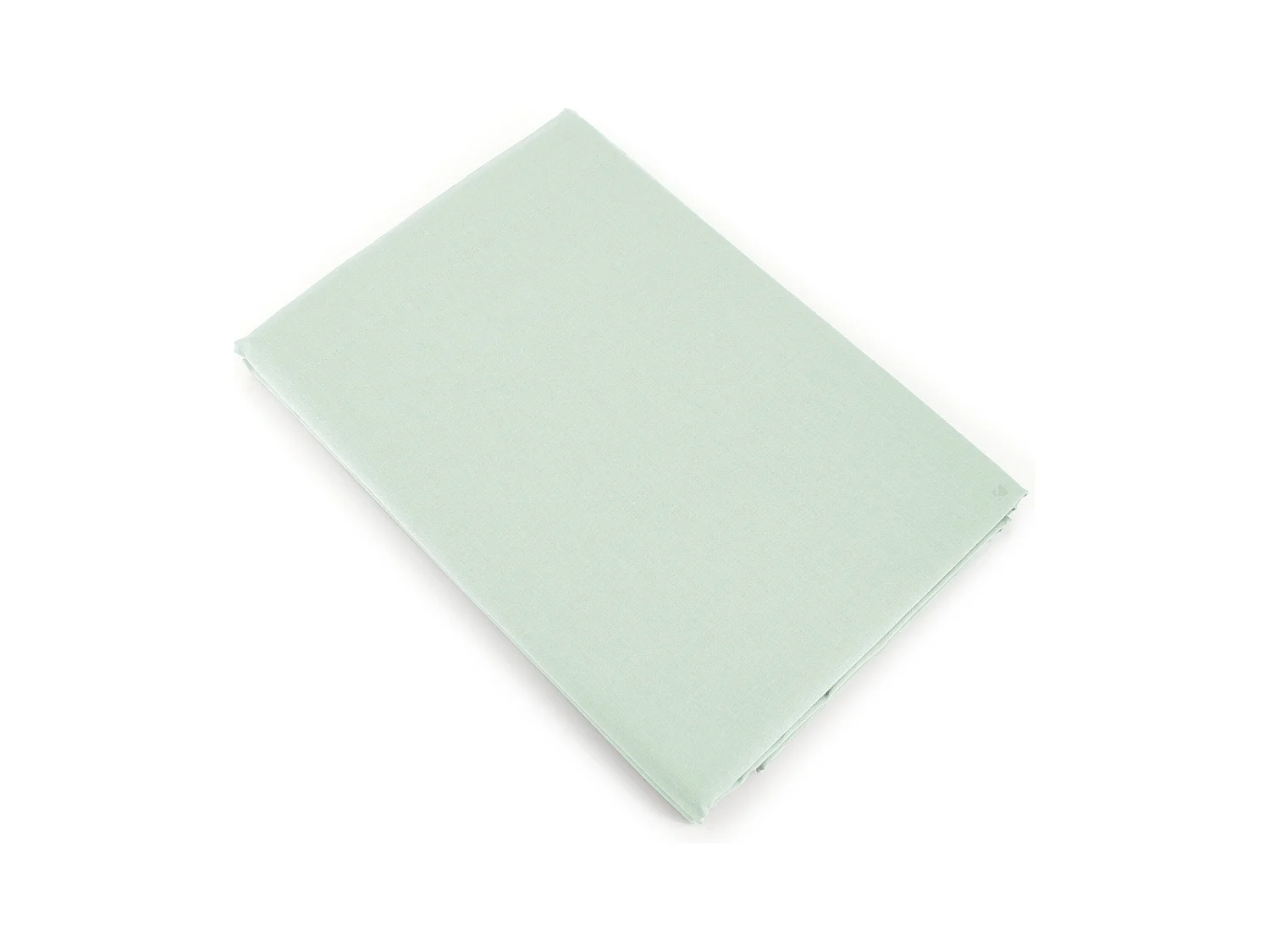 Drap plat uni 270x310 cm coton ALTO vert fleur d'amandier