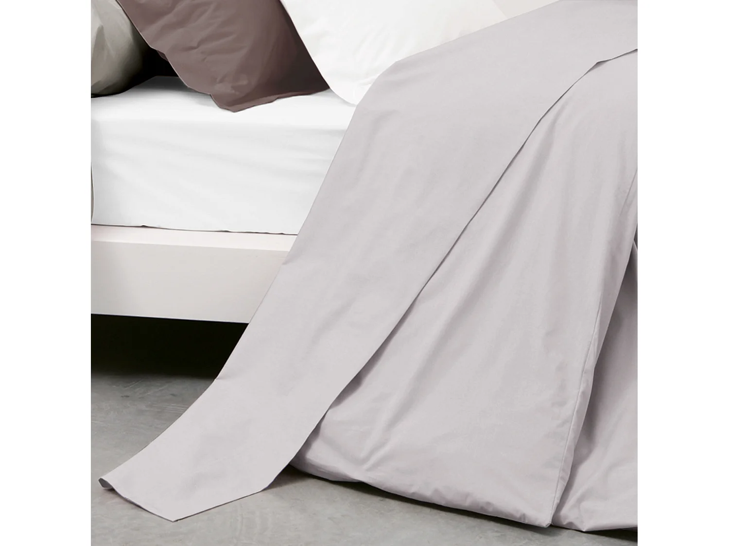 Drap plat uni 240x310 cm coton ALTO Calcium