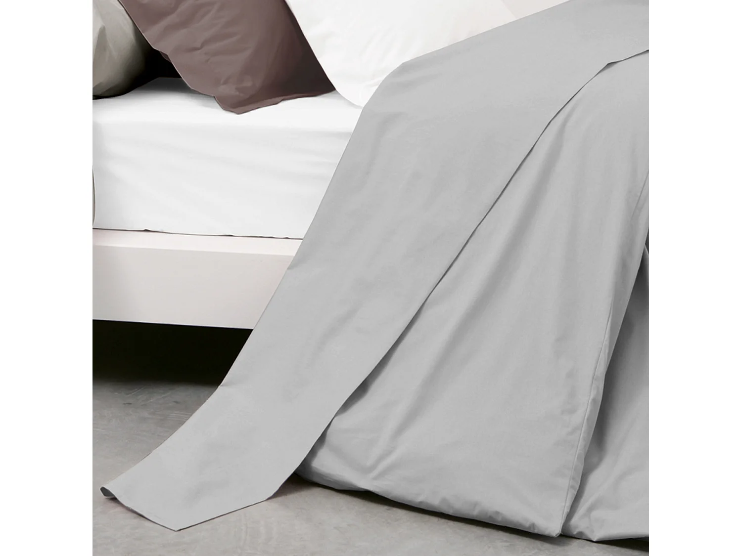 Drap plat uni 180x290 cm coton ALTO Alu
