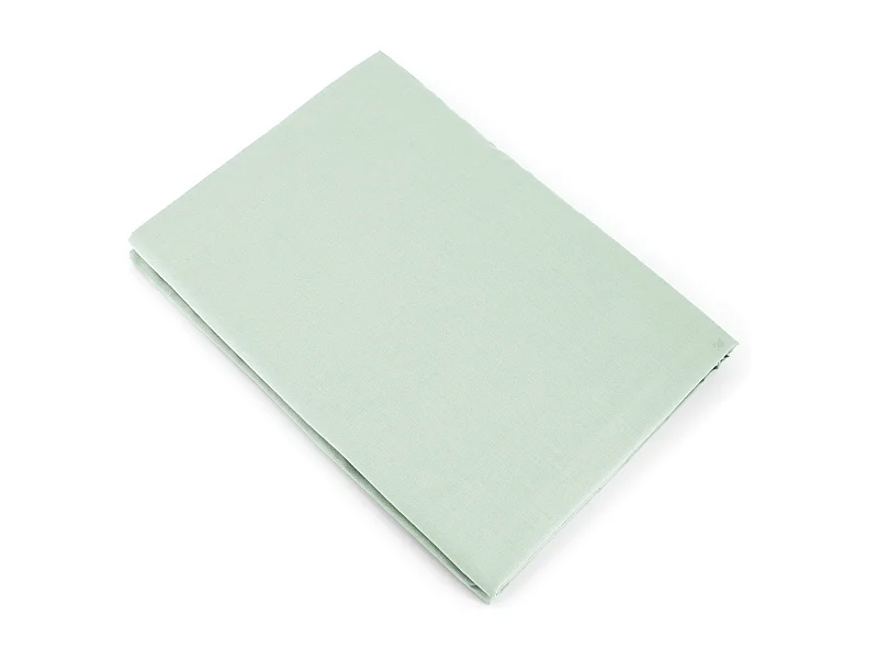 Drap plat uni 240x310 cm coton ALTO vert fleur d'amandier