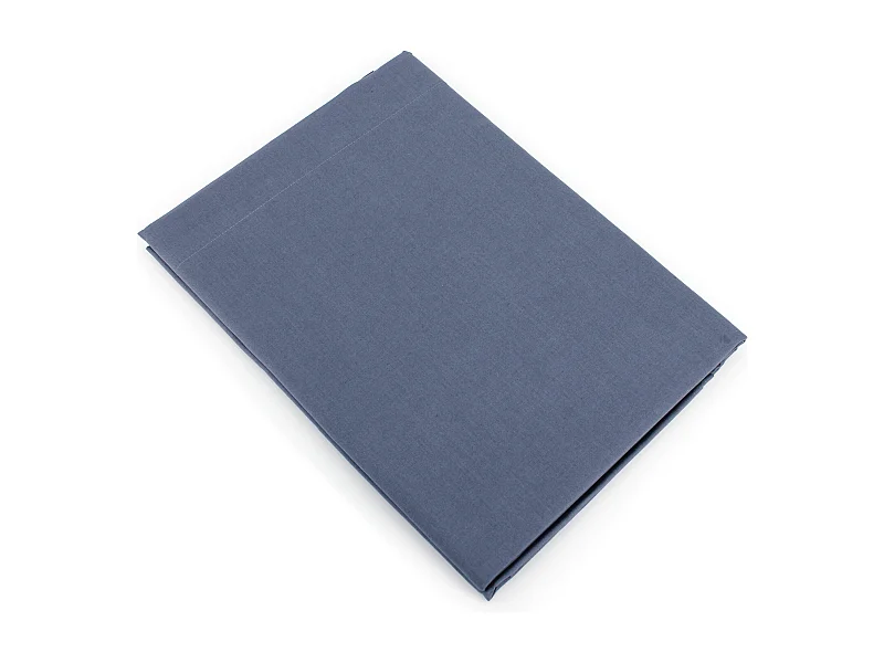 Drap plat uni 180x290 cm coton ALTO bleu Jean