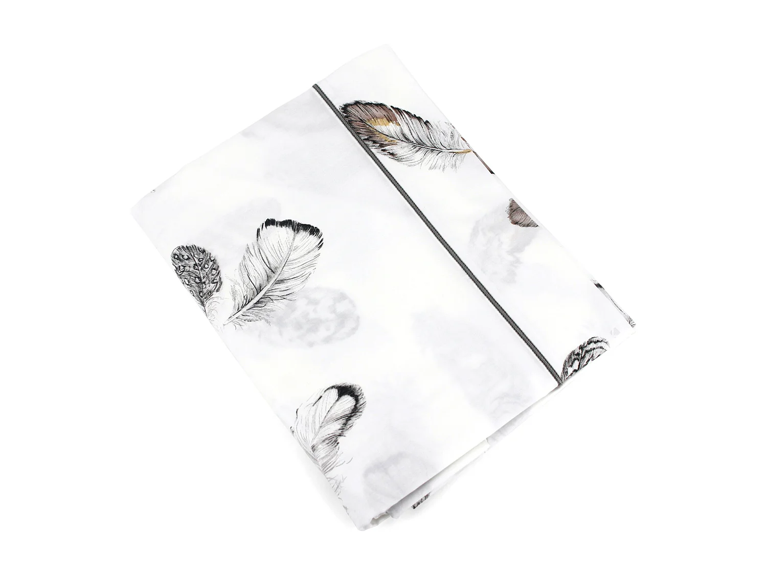 Drap plat 240x310 cm Percale pur coton PLUMES