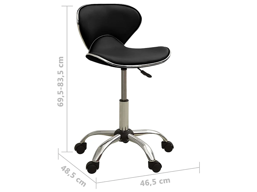 Chaise de bureau Noir Similicuir