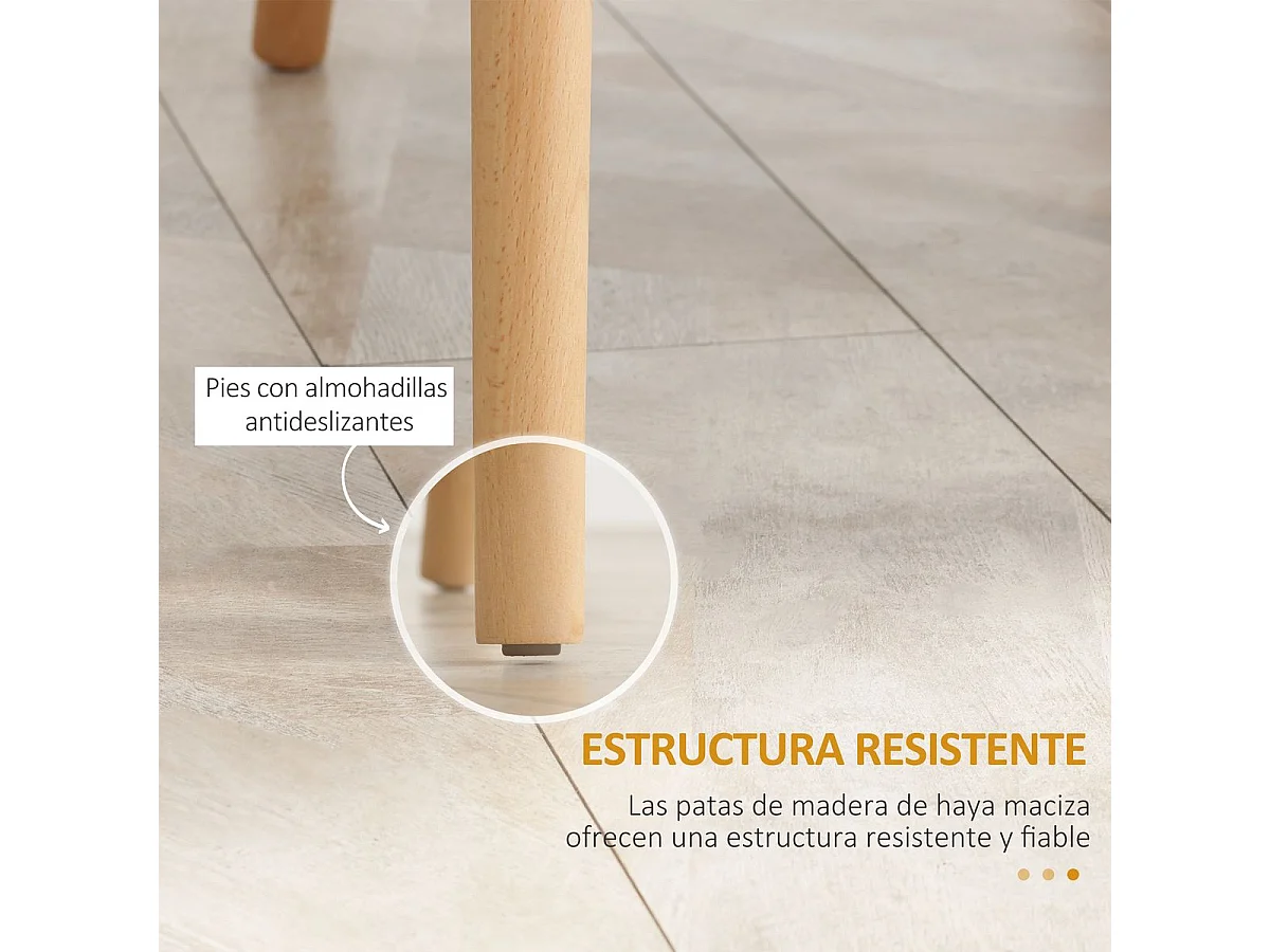 Conjunto de 4 sillas de comedor Sagitario hasta 120 kg estilo nórdico negro