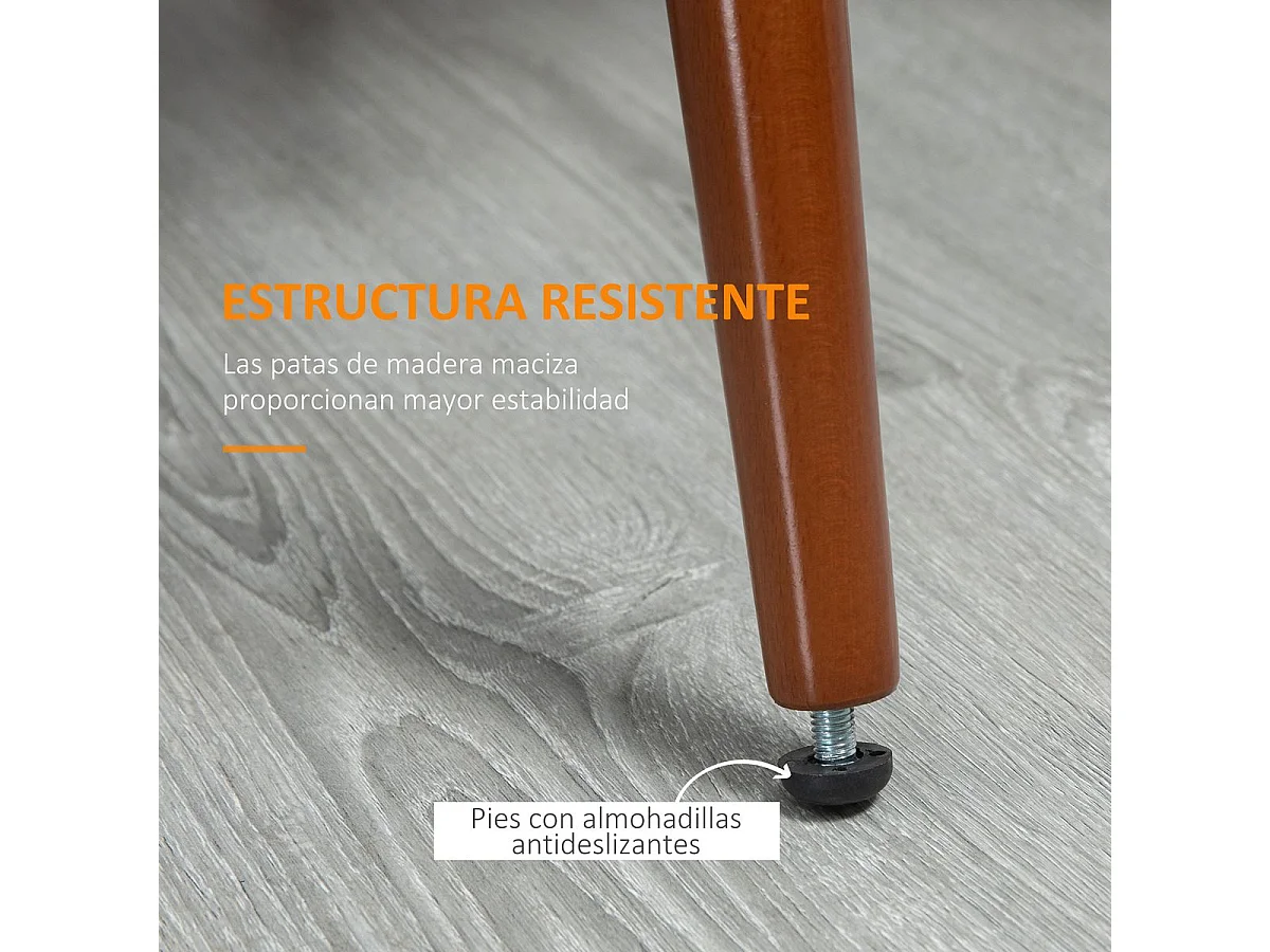 Pack de 2 sillas de comedor Mel Homcom cuero sintético negro