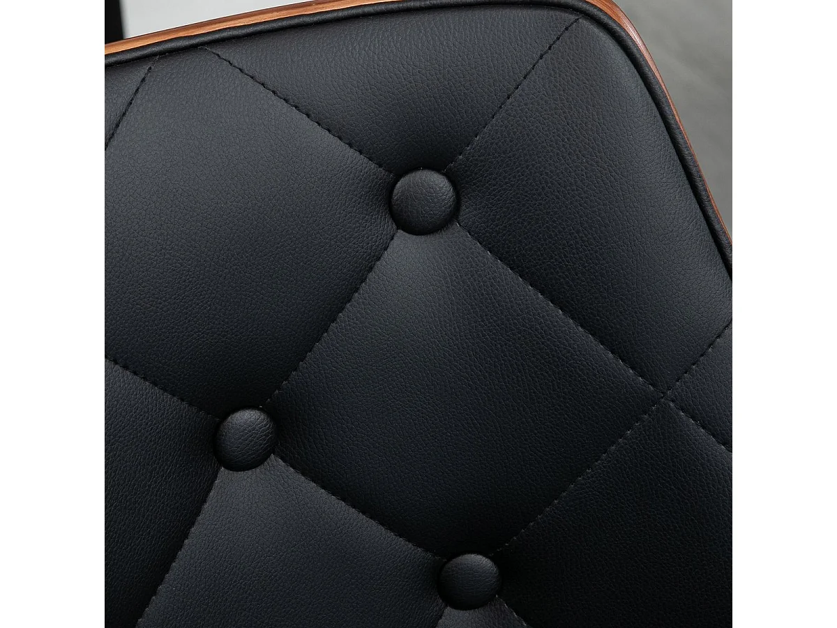 Pack de 2 sillas de comedor Mel Homcom cuero sintético negro