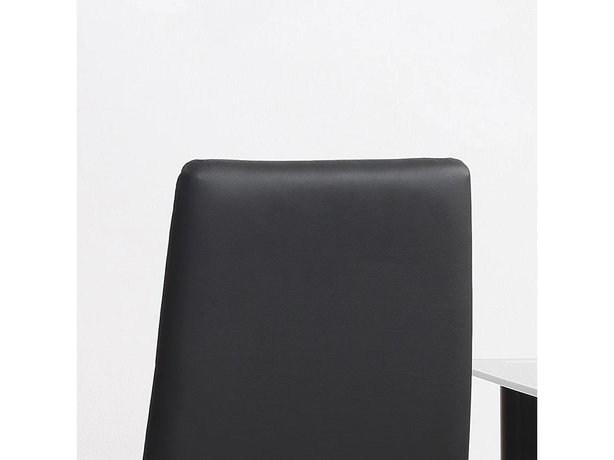 Pack de 4 sillas Satai Homcom tapizado negro 97x41x50 cm