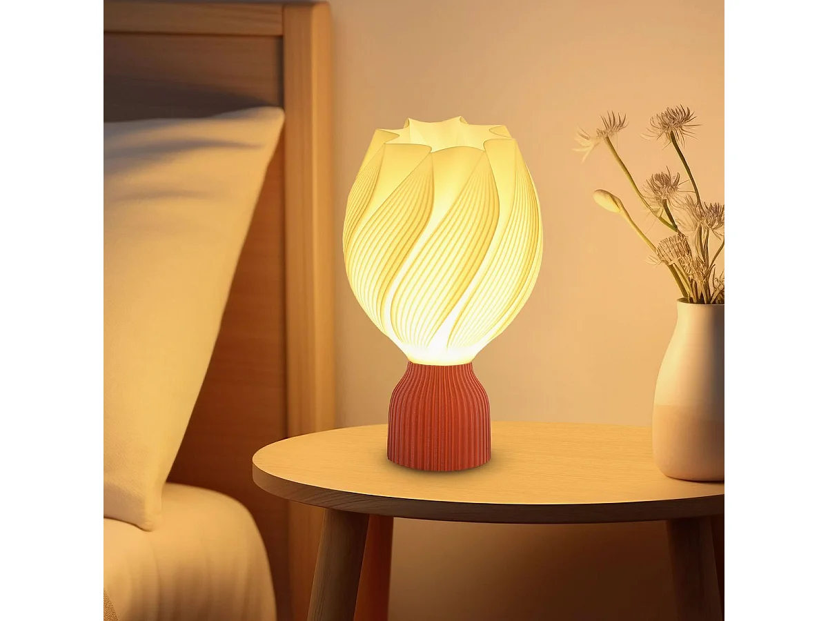 Lámpara de sobremesa Antorcha Homcom 25W luz LED 3000K blanco Ø16,5x28 cm