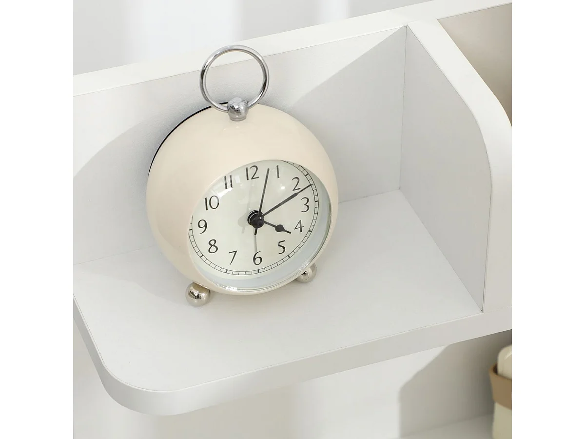Mesita de noche Corfu Homcom 2 cajones + 3 compartimentos blanco 60x40x30 cm