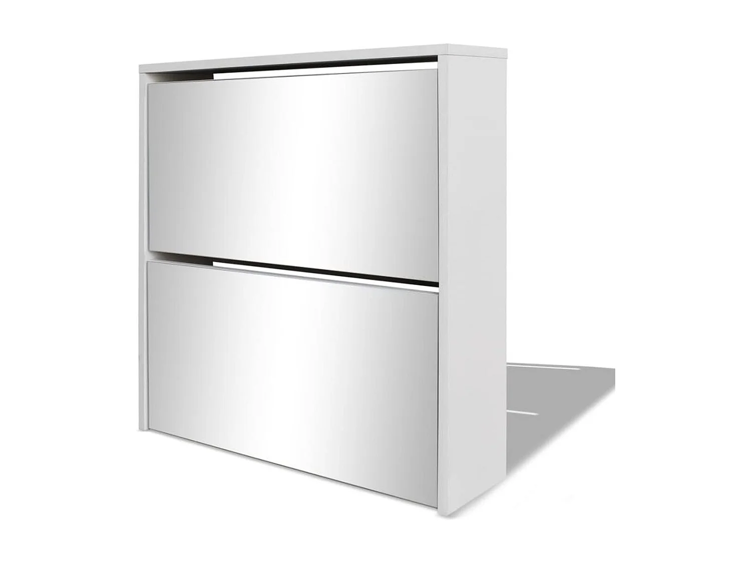 Zapatero Virgo 2 compartimentos + espejo blanco 67x63x17 cm