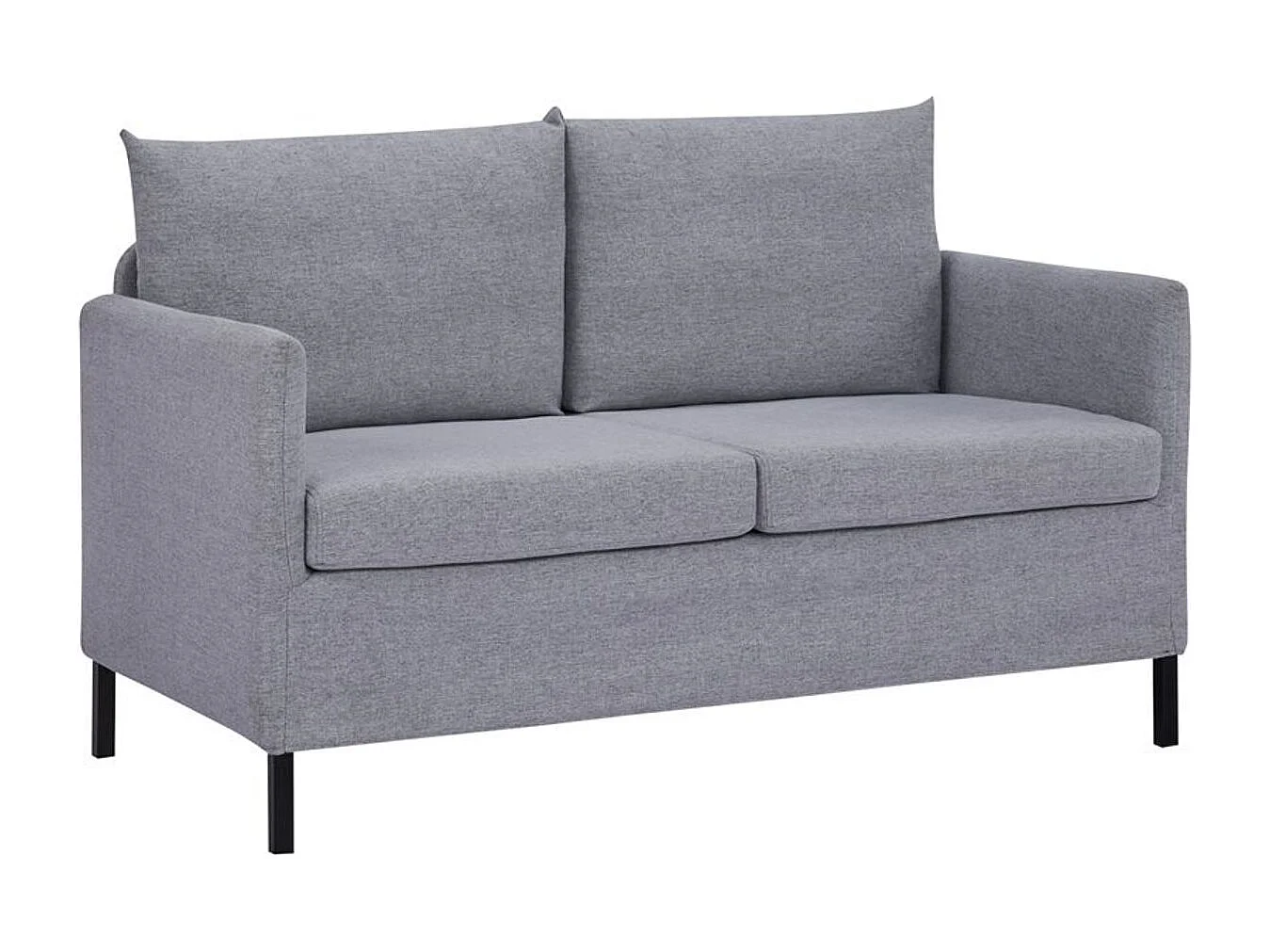 Sofá Homcom 2 plazas gris 76,5x130x67 cm