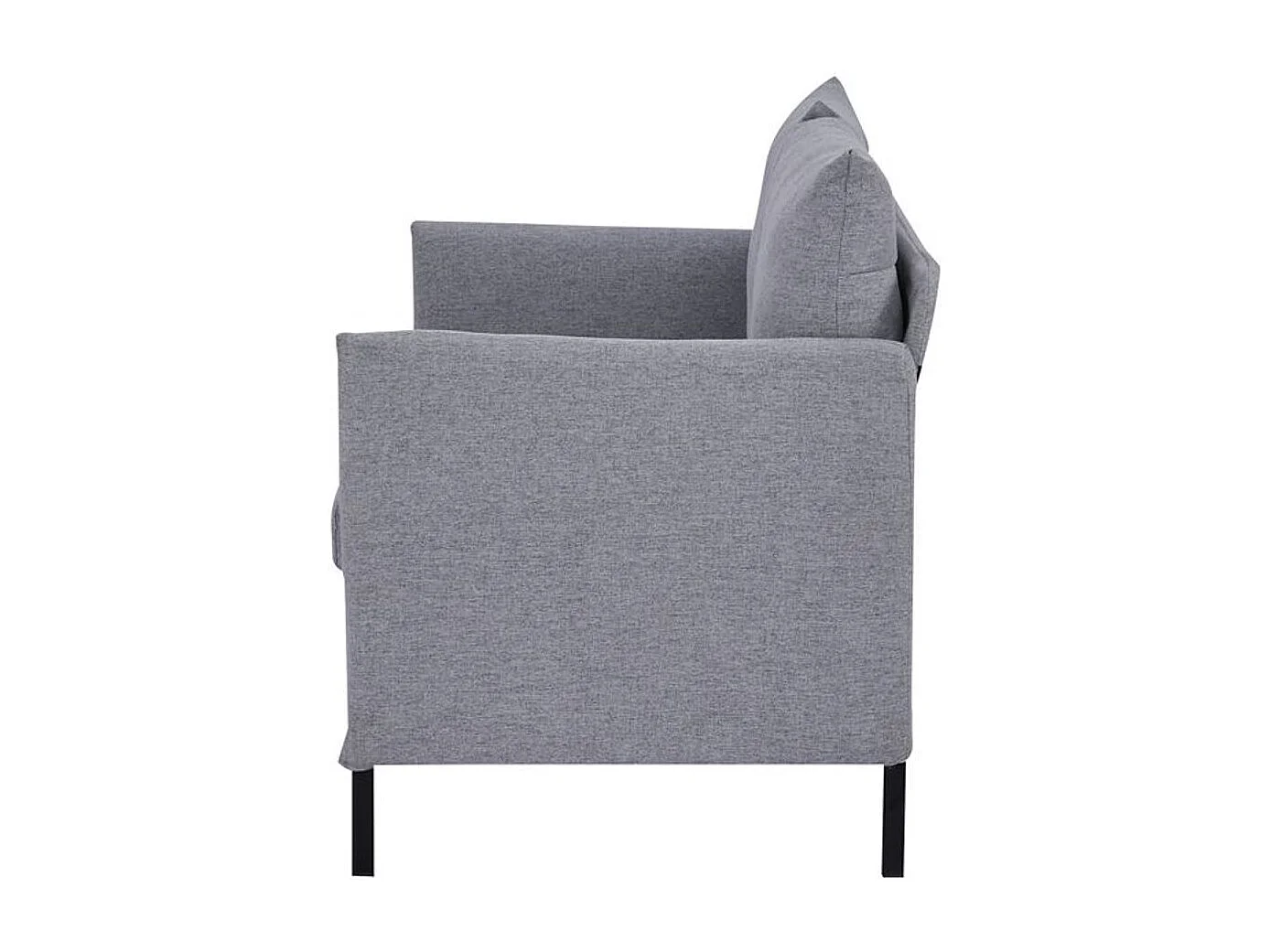 Sofá Homcom 2 plazas gris 76,5x130x67 cm