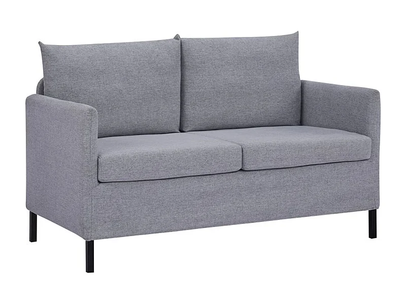 Sofá Homcom 2 plazas gris 76,5x130x67 cm