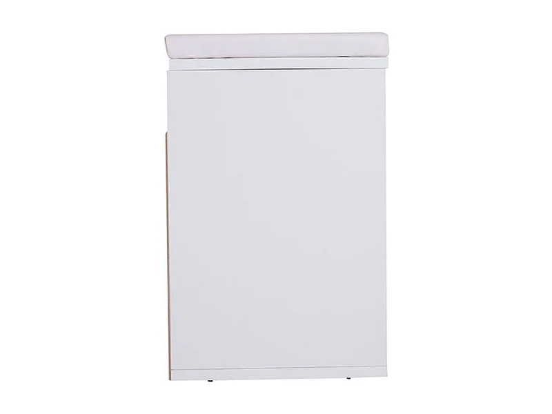 Banco zapatero 3 estantes madera blanco 47x80x30 cm