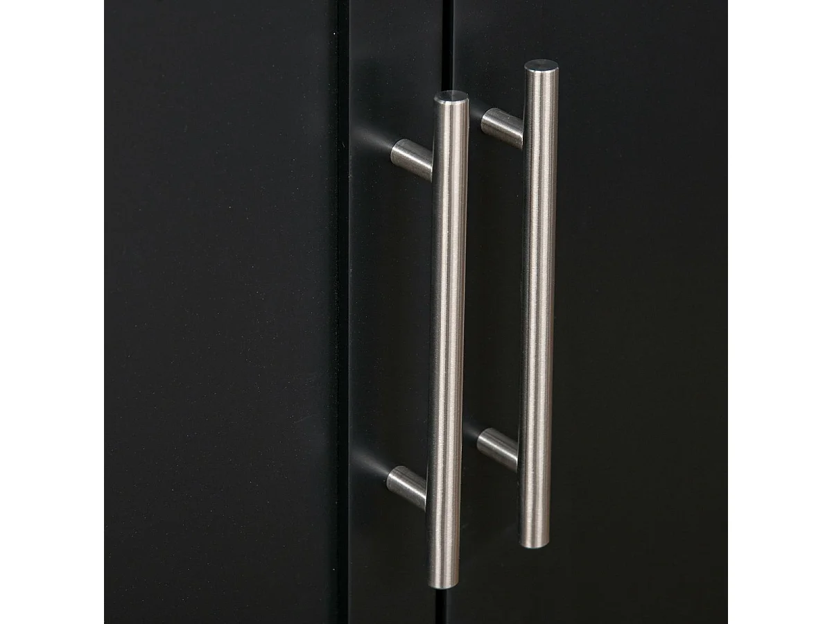 Carrito auxiliar Tea Homcom con ruedas negro 89x109x40 cm