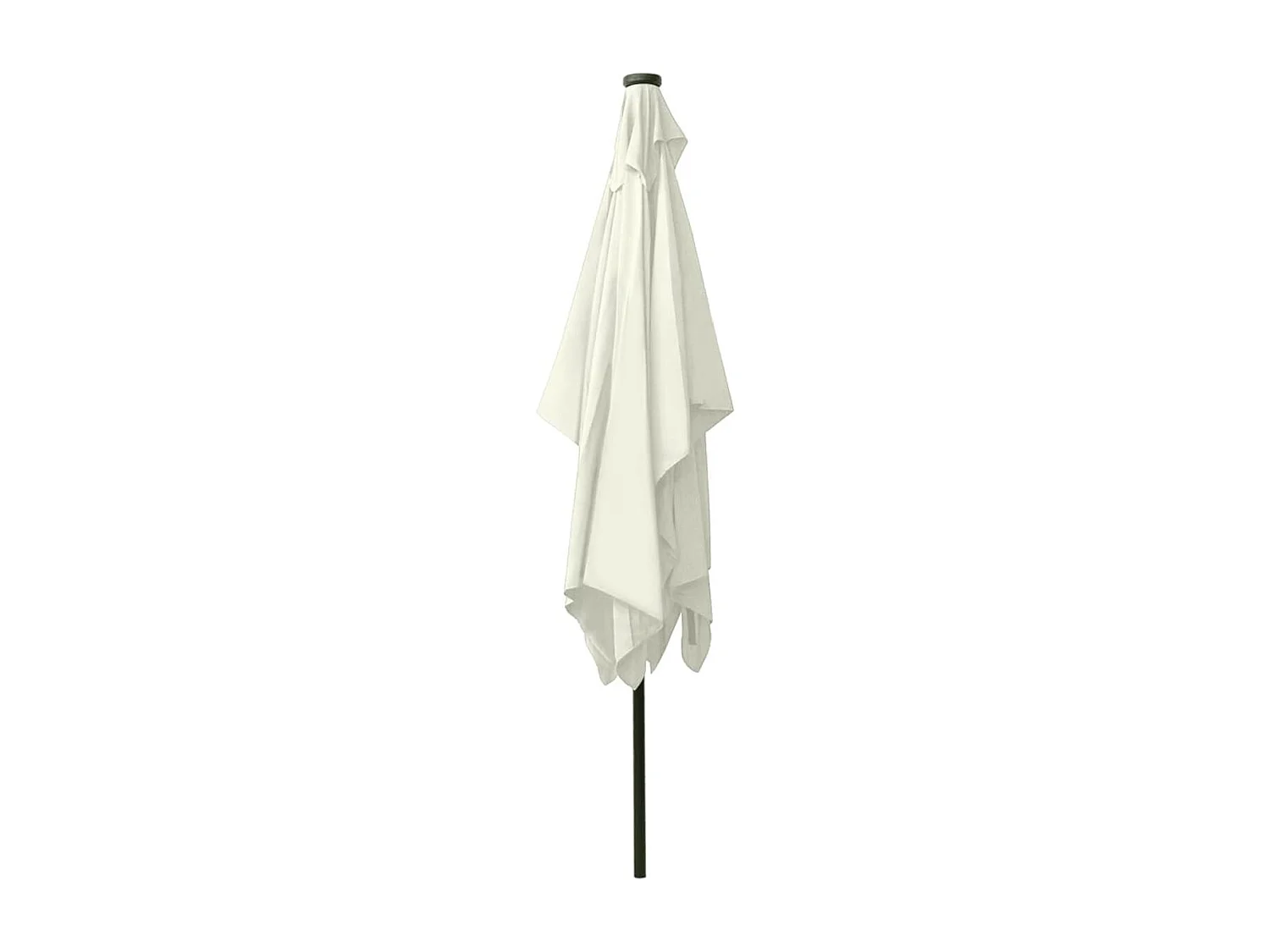 Sombrilla Boar con 18 luces LED y poste de acero beige 247x200x300 cm