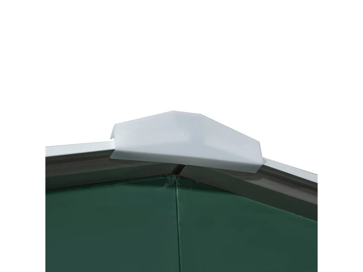 Cobertizo de jardín Outsunny puertas correderas verde 200x340x386 cm