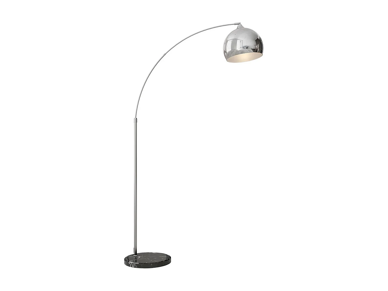 Lámpara de pie Modde Homcom 40W poste ajustable negro/plata 170-180x110-115x30 cm