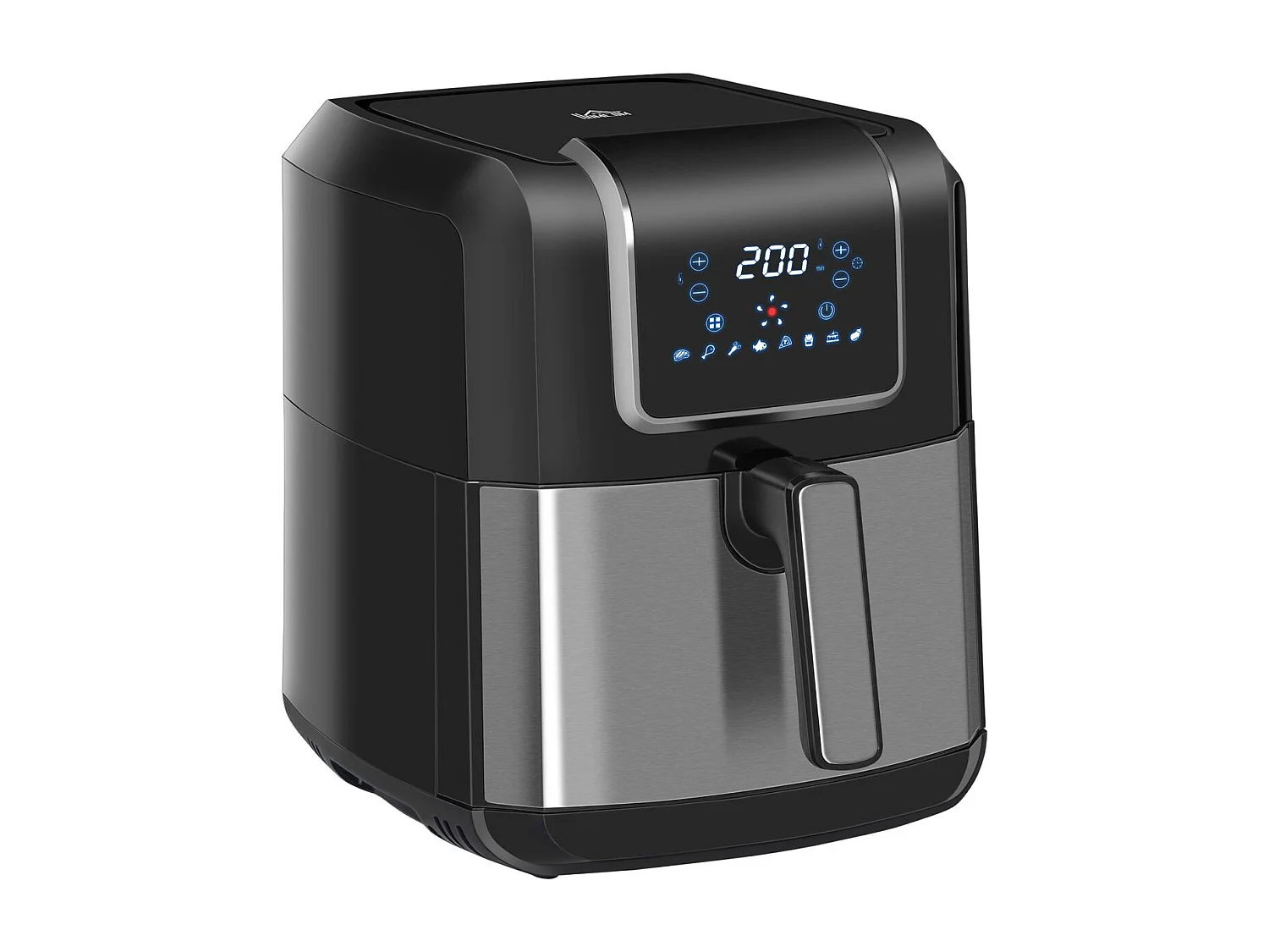 Freidora de aire Crispy Homcom 6,5L 1800W negro