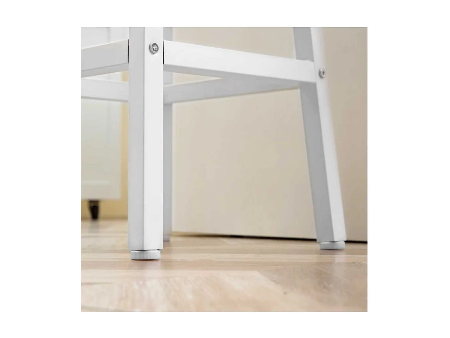 Pack de 2 taburetes altos de cocina Homcom blanco/natural 65x32,5x32,5 cm