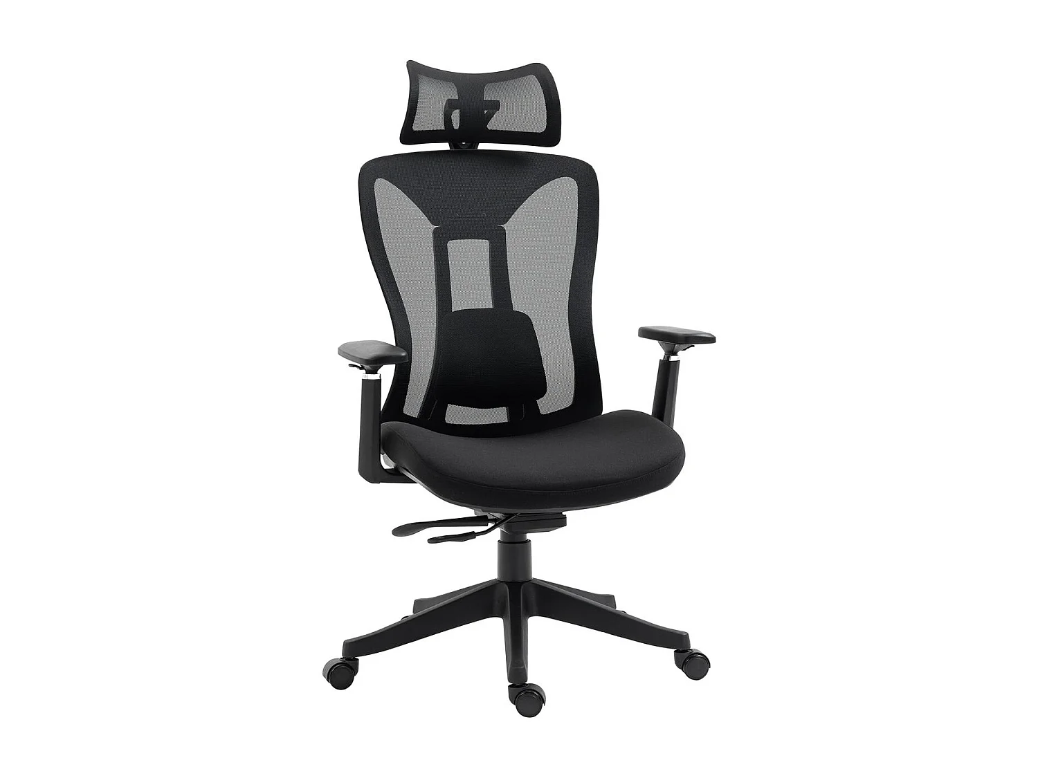 Silla de oficina Lemur Vinsetto con reposacabezas negro 120-128x70x66 cm