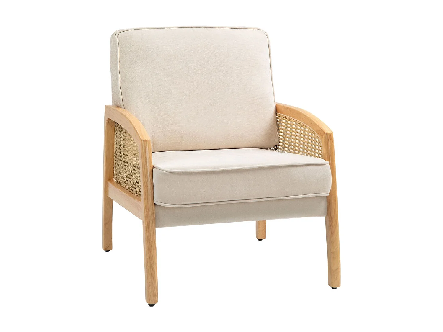 Butaca Romera Homcom cojines extraíbles beige 88x67x75 cm