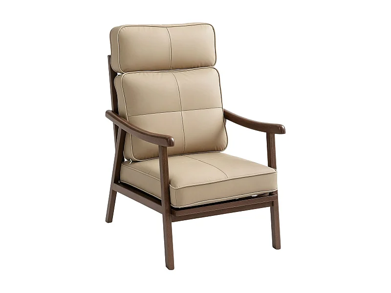 Butaca Elia Homcom respaldo alto beige 105x63,5x83 cm