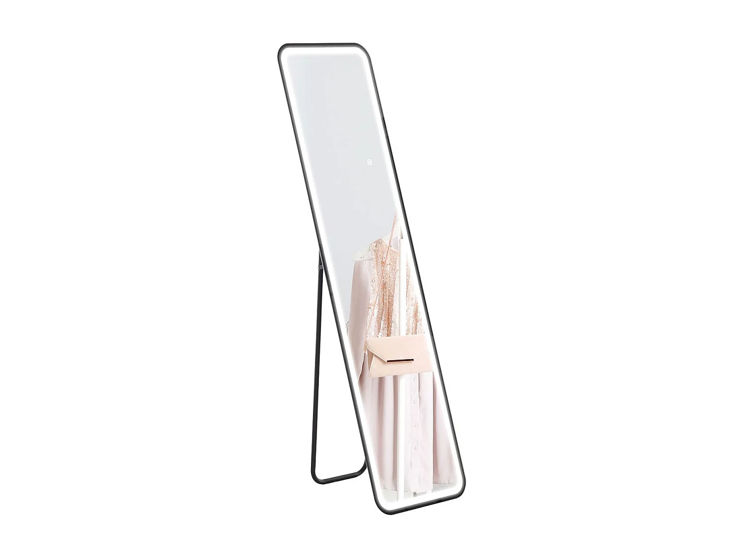 Espejo de pie Atlantis Homcom luz LED ajustable negro 150x40 cm