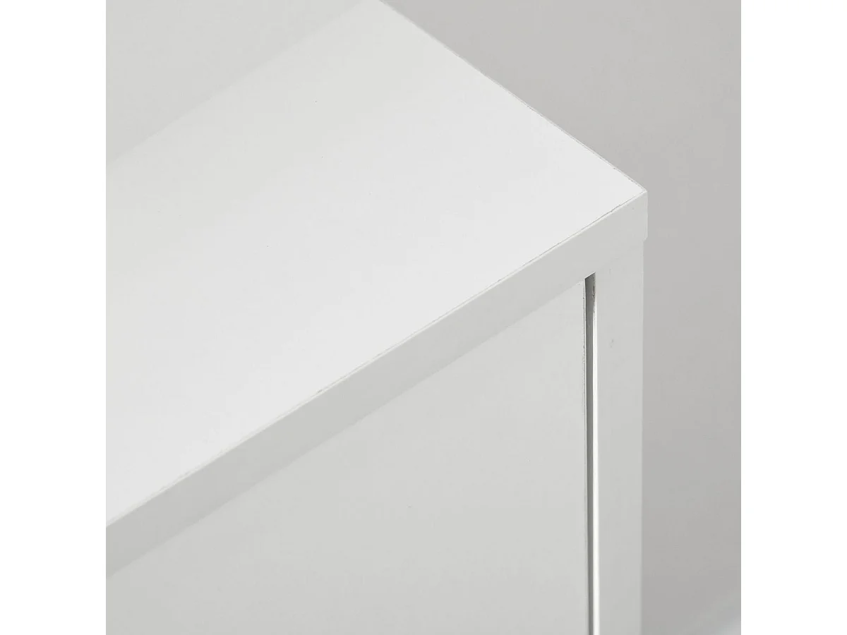 Cómoda Dominica Homcom 3 cajones blanco 80x80x30 cm