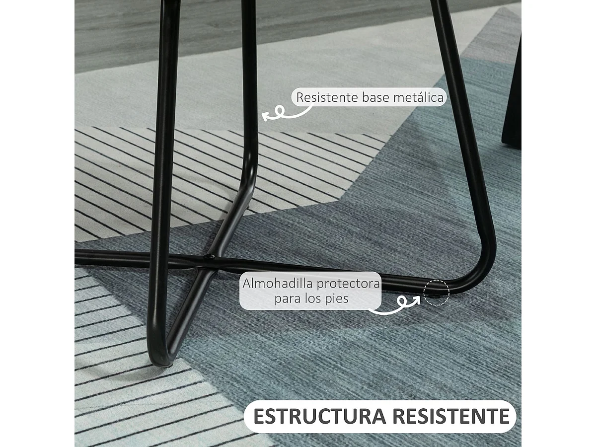 Butaca Daisy Homcom base cruzada gris 85x60x56,5 cm