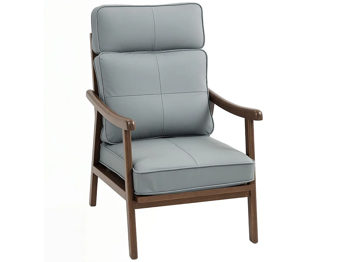 Butaca Elia Homcom respaldo alto gris 105x63,5x83 cm