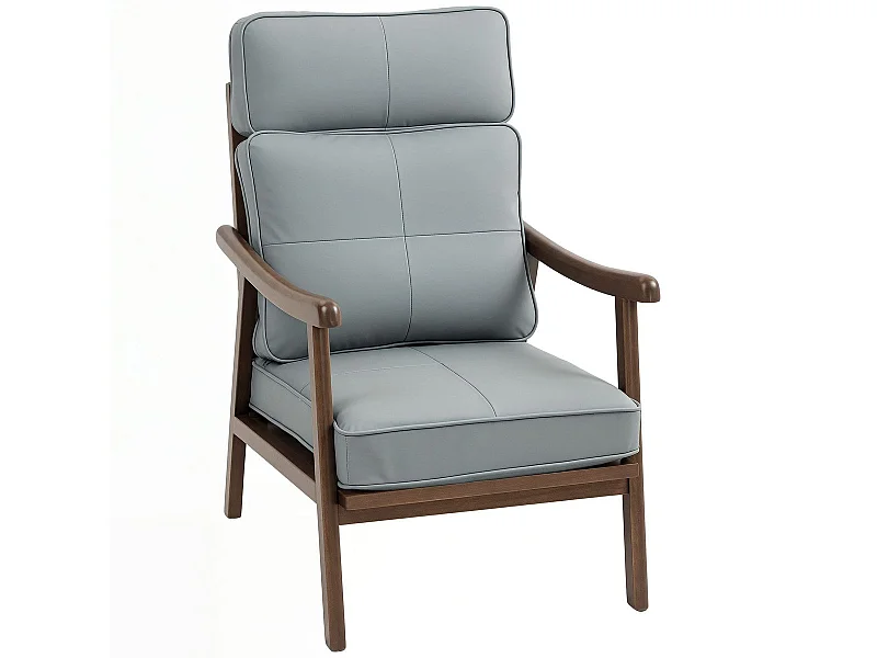 Butaca Elia Homcom respaldo alto gris 105x63,5x83 cm