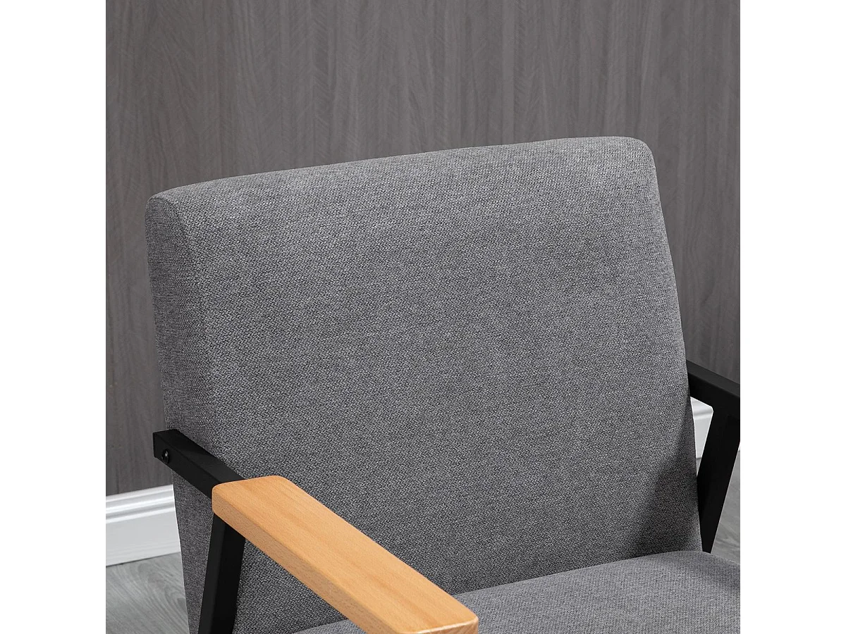 Butaca Modern living Homcom con reposabrazos gris 83,5x64,5x70 cm
