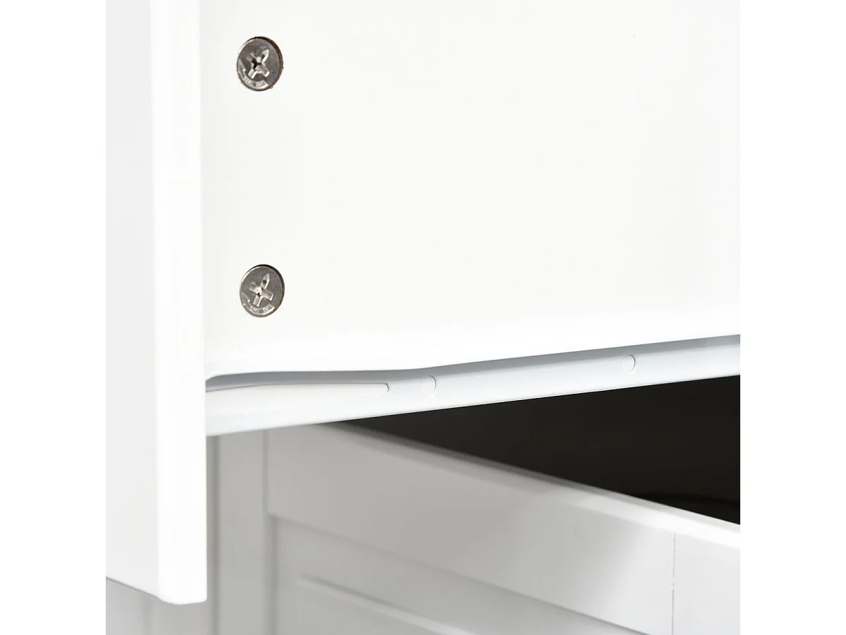 Isla de cocina Kalos Homcom extensible con ruedas blanco 92,5x128,8x75,5 cm