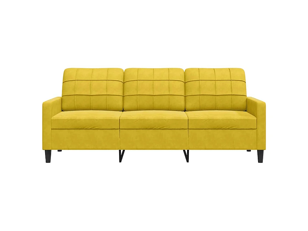3-Sitzer-Sofa Gelb 180 cm Samt