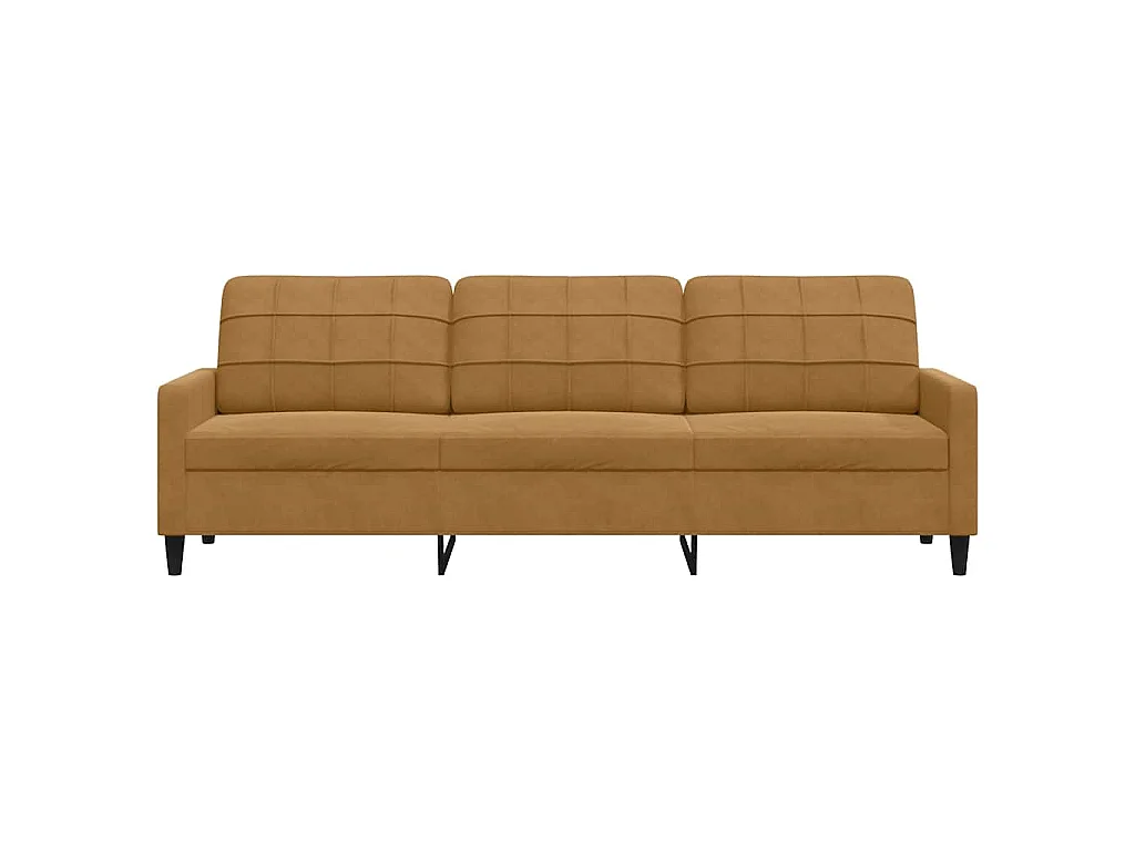 3-Sitzer-Sofa Braun 210 cm Samt