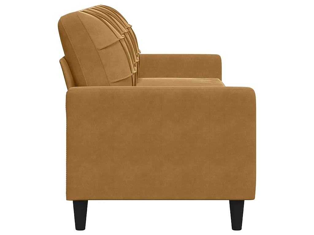 3-Sitzer-Sofa Braun 210 cm Samt