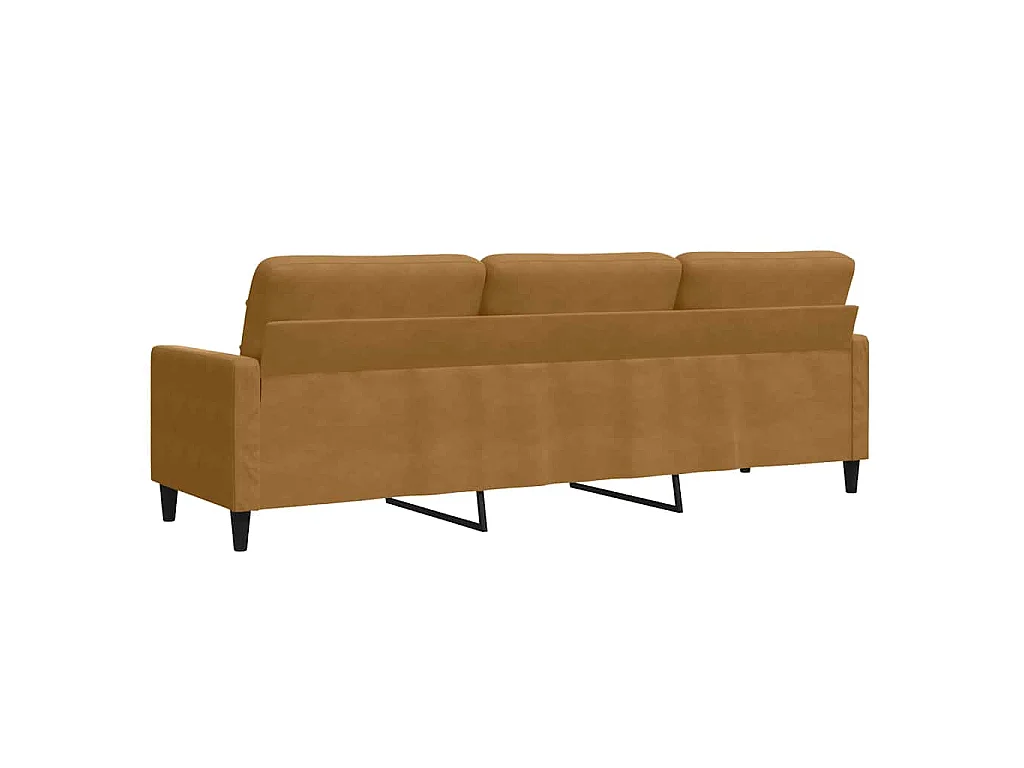 3-Sitzer-Sofa Braun 210 cm Samt