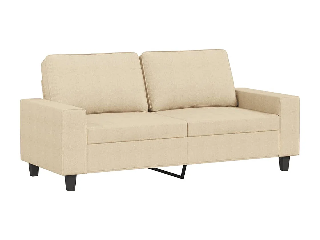2-Sitzer-Sofa Creme 140 cm Stoff