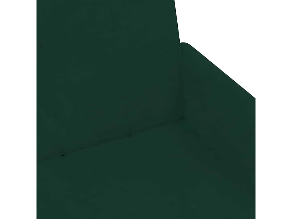 Canapé convertible clic-clac 2 places avec repose pieds en velours vert foncé