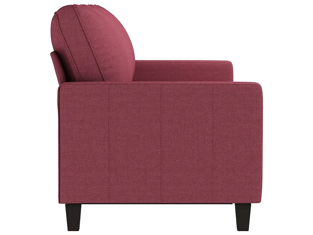 Canapé à 3 places Rouge bordeaux 180 cm Tissu