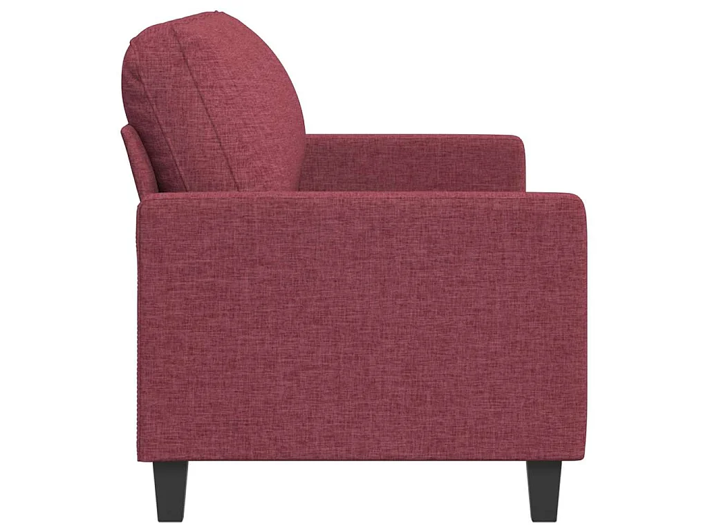 Canapé à 3 places Rouge bordeaux 180 cm Tissu