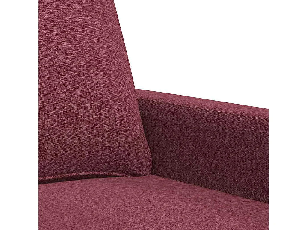 Canapé à 3 places Rouge bordeaux 180 cm Tissu