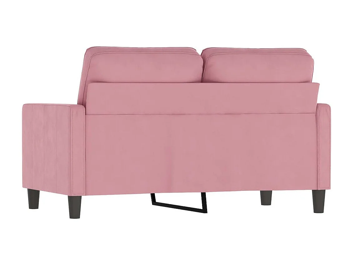Tweezitsbank 120 cm fluweel roze