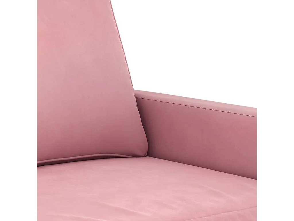 Tweezitsbank 120 cm fluweel roze