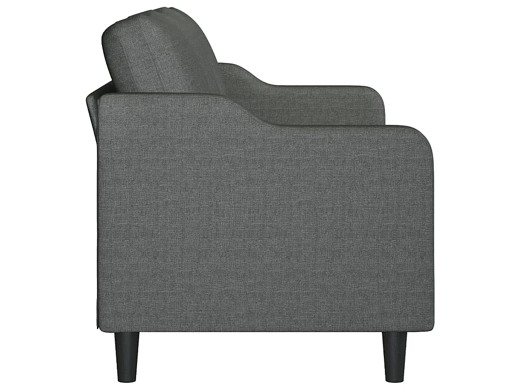 Canapé à 3 places Gris foncé 180 cm Tissu
