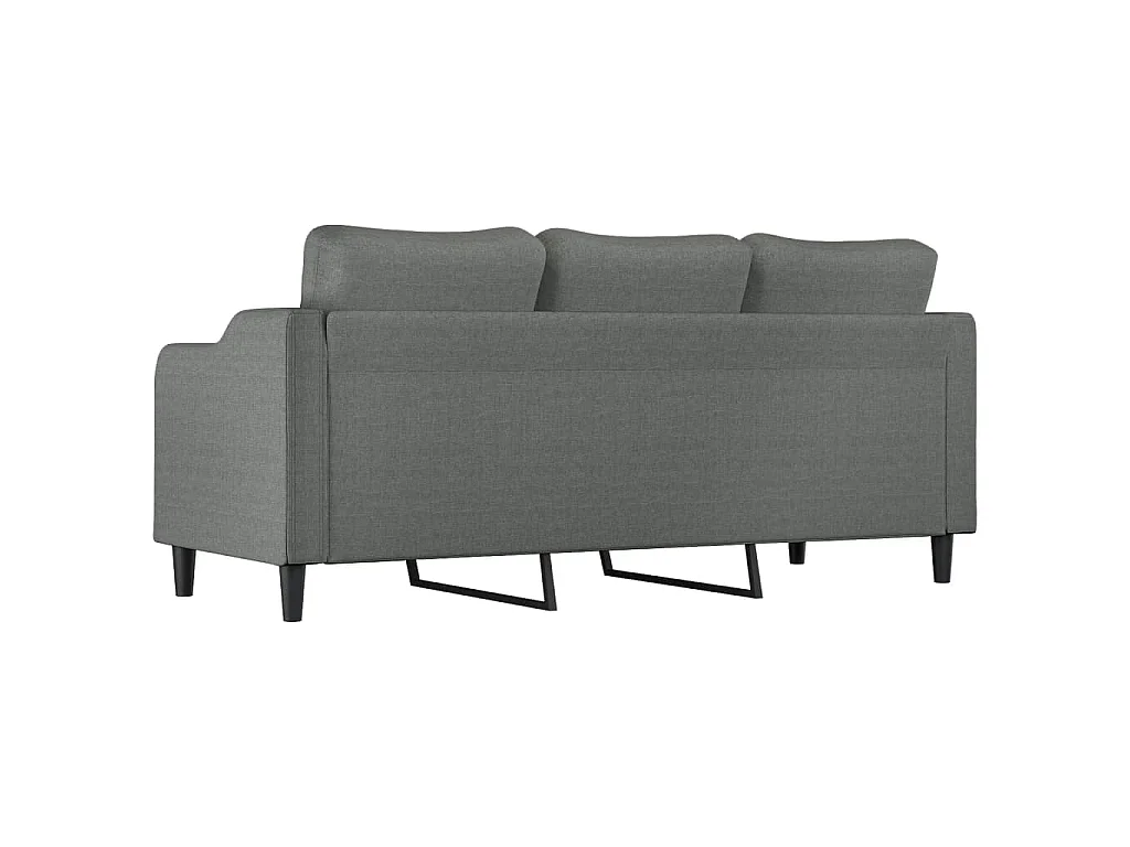 Canapé à 3 places Gris foncé 180 cm Tissu