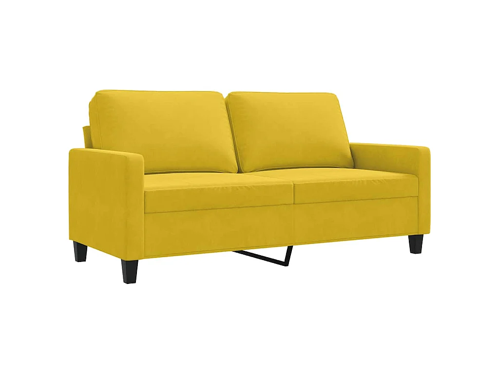 2-Sitzer-Sofa Gelb 140 cm Samt