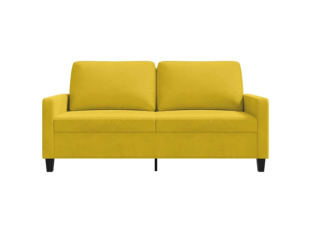 2-Sitzer-Sofa Gelb 140 cm Samt